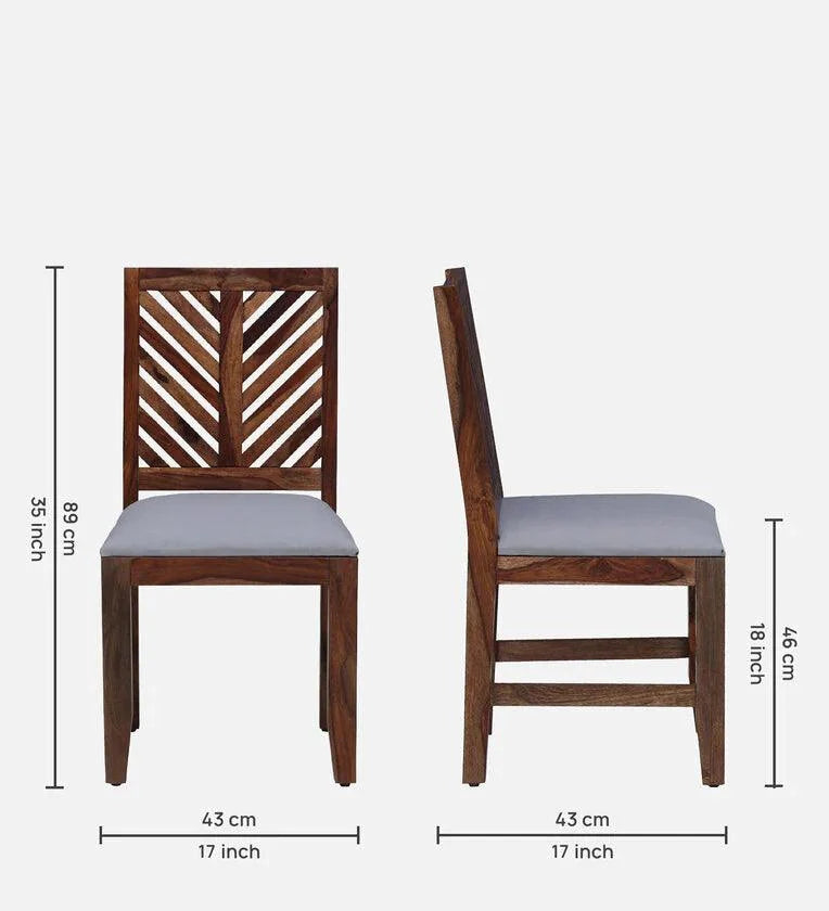 Sheesham Wood 6 Seater Dining Set In Rustic Teak Finish