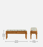 Sheesham Wood 6 Seater Dining Set In Scratch Resistant Rustic Teak Finish With Bench