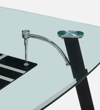 Glass Top 6 Seater Dining Set In Black Colour