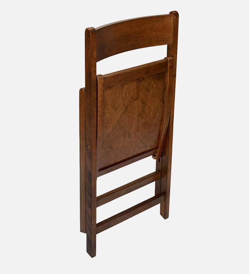 Carven Foaldable 4 Seater Dining Set In Walnut Finish