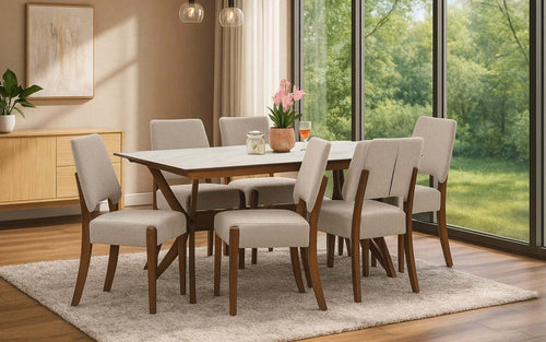 Chicago American 6 Seater Dining Table Set