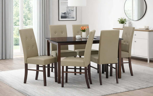 Elite Wooden 6 Seater Dining Table Set