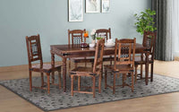 Hilton Wooden 6 Seater Dining Table Set