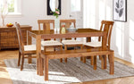 Terence Wooden 6 Seater Dining Table Set