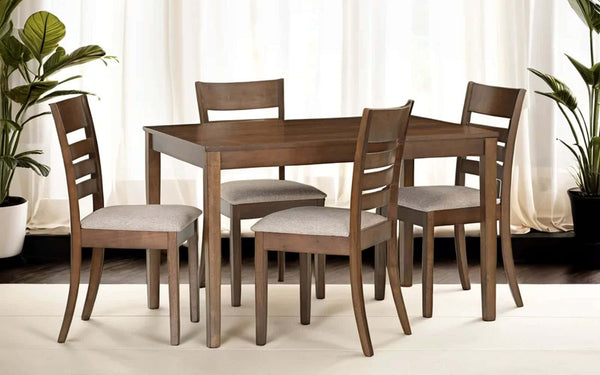 Penang Malaysian Solid Wood 4 Seater Dining Table Set