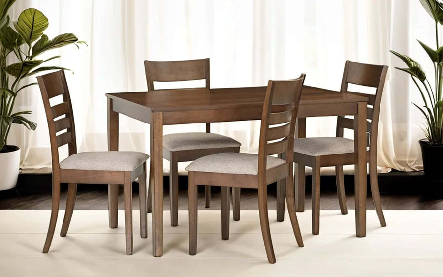 Penang Malaysian Solid Wood 4 Seater Dining Table Set
