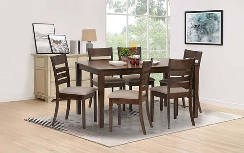 Penang Malaysian Solid Wood 6 Seater Dining Table Set