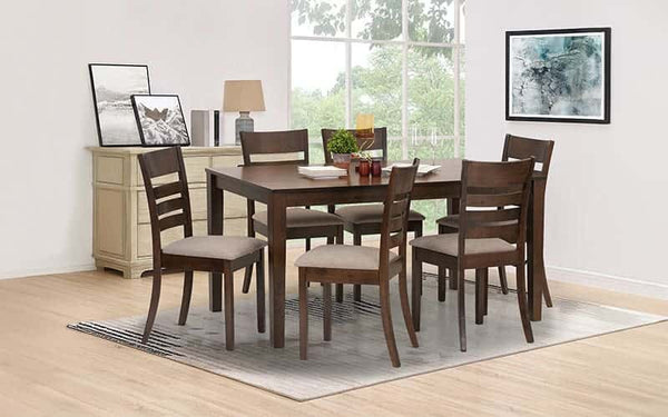 Penang Malaysian Solid Wood 6 Seater Dining Table Set