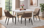 Genting Glass 4 Seater Dining Table Set with Chairs