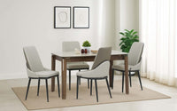 Muar Sintered Top 4 Seater Dining Table Set with Chairs