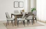 Muar Sintered Top 6 Seater Dining Table Set with Chairs