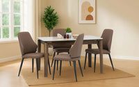 Muar Sintered Top 4 Seater Dining Table Set with Chairs