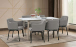 Johor Glass Extendable 4 Seater Dining Table Set with Chairs