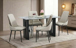 Seattle 5D Natural Stone 4 Seater Dining Table Set with Chairs