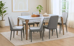 Verona 5D Natural Stone 6 Seater Dining Table Set with Chairs