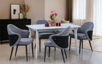 Genting Glass 4 Seater Dining Table Set with Chairs