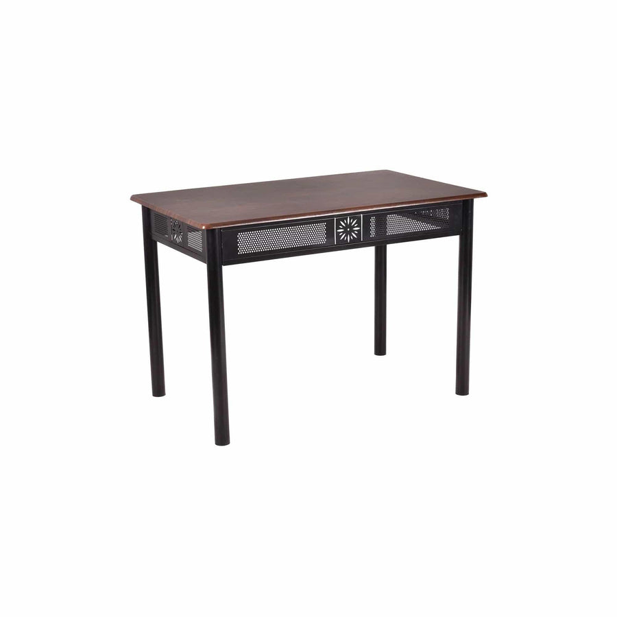 5 Piece Dining Set Wood Metal Table and Chairs Kitchen Furniture
