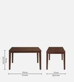 4 Seater Dining Set in Erin Brown Finish