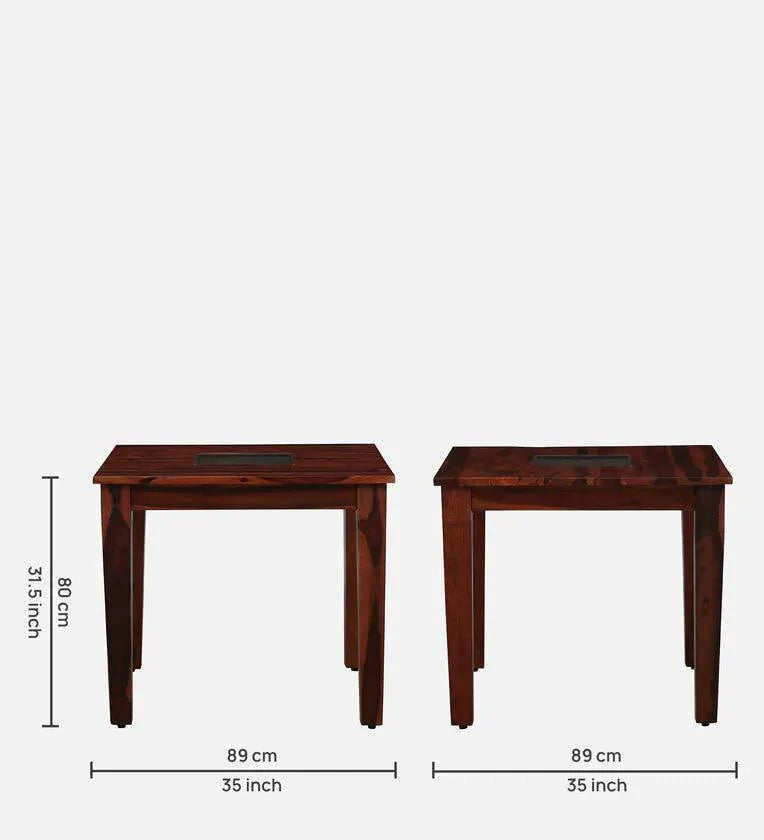 Sheesham Wood 4 Seater Dinning Set in Scratch Resistant Honey Oak Finish