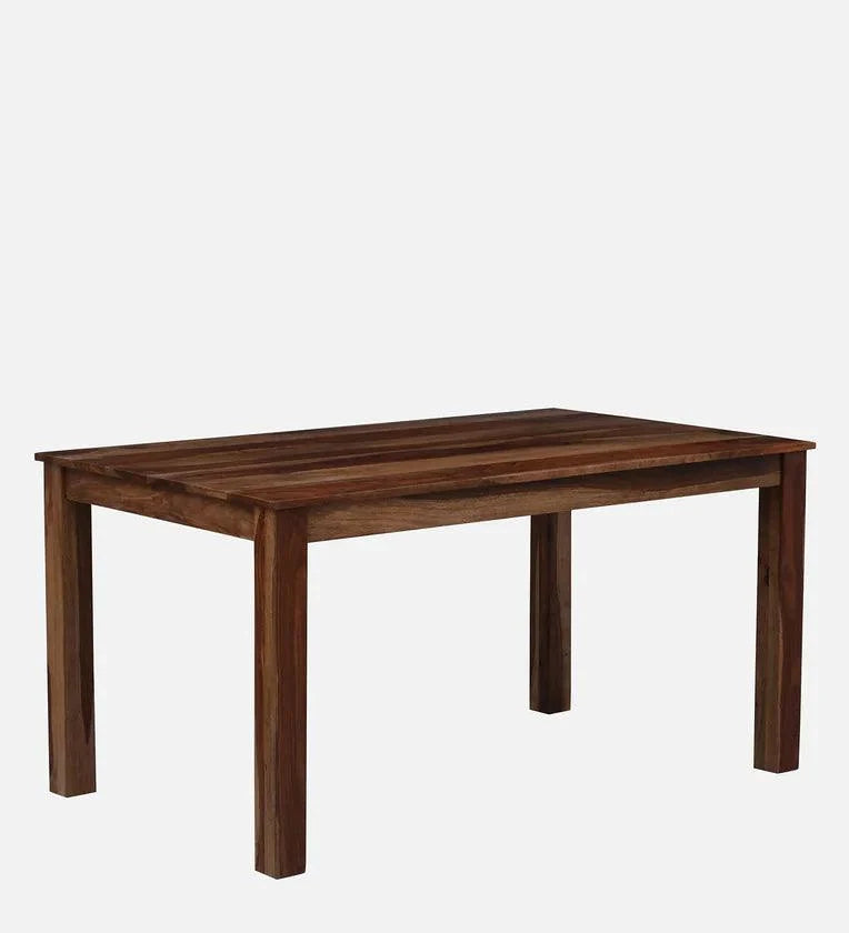 Sheesham Wood 6 Seater Dining Set In Scratch Resistant Rustic Teak Finish