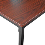 3-Piece Dining Table Set with 2 Benches Wood Table Top