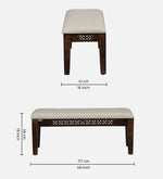 Sheesham Wood 6 Seater Dining Set in Scratch Resistant Provincial Teak Finish With Bench