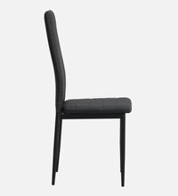 Glass 4 Seater Dining Set in Black Colour