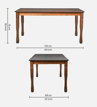 Solid Wood 6 Seater Dining Set In Brown & Coffee Color Colour