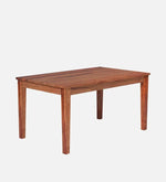 Solid Wood 6 Seater Dining Set In Reddish Walnut Finish