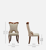 Marble Top 6 Seater Dining Sets In Beige & Brown Colour