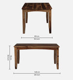 Sheesham Wood 6 Seater Dining Set in Scratch Resistant Rustic Teak Finish With Bench