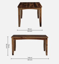 Sheesham Wood 6 Seater Dining Set in Scratch Resistant Rustic Teak Finish With Bench
