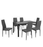 Solid Wood 6 Seater Dining Set In Oak Finish With Bench