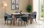 Muar Sintered Top 4 Seater Dining Table Set with Chairs