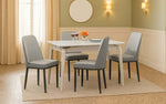 Johor Glass Extendable 4 Seater Dining Table Set with Chairs