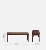 Sheesham Wood 6 Seater Dining Set In Provincial Teak Finish With Bench
