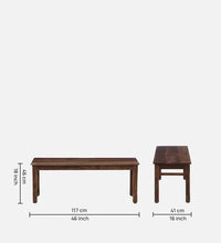 Sheesham Wood 6 Seater Dining Set In Provincial Teak Finish With Bench