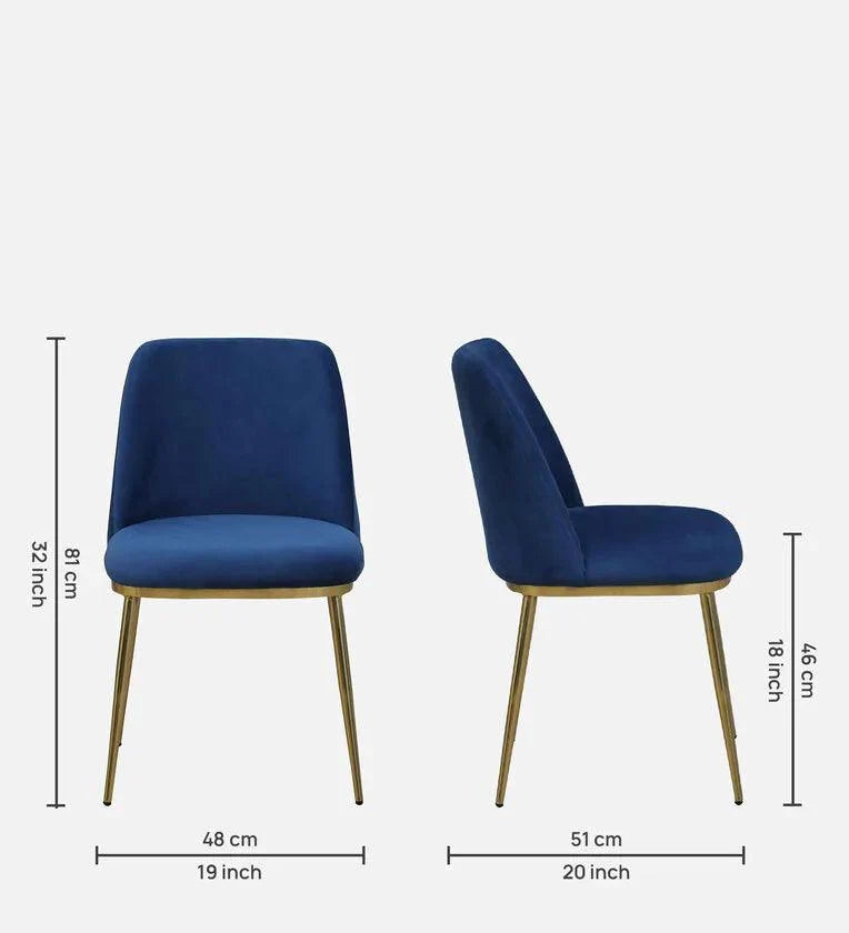 6 Seater Dining Set With Porcelain Top & Golden Base