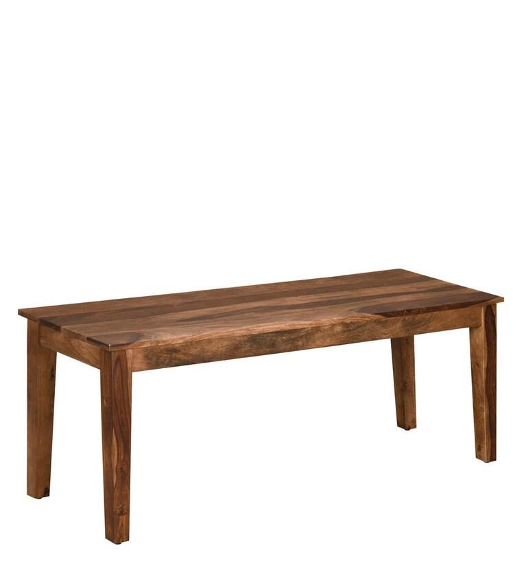 Sheesham Wood 6 Seater Dining Set in Walnut Finish with Bench