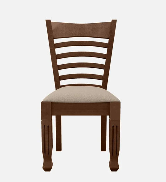 Solid Wood 6 Seater Dining Set in RT Medium Brown Finish