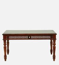 Sheesham Wood 6 Seater Dining Set In Scratch Resistant Honey Oak Finish