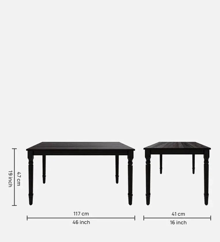 Sheesham Wood 6 Seater Dining Set In Vintage Dark Finish