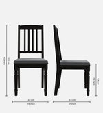 Sheesham Wood 6 Seater Dining Set In Vintage Dark Finish