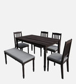 Sheesham Wood 6 Seater Dining Set In Vintage Dark Finish
