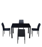 4 Seater Dining Set in Black Colour