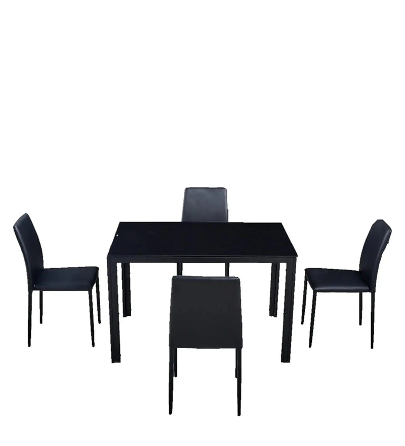 4 Seater Dining Set in Black Colour