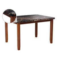 Solidwood 6 Seater Dining Set in Walnut Finish