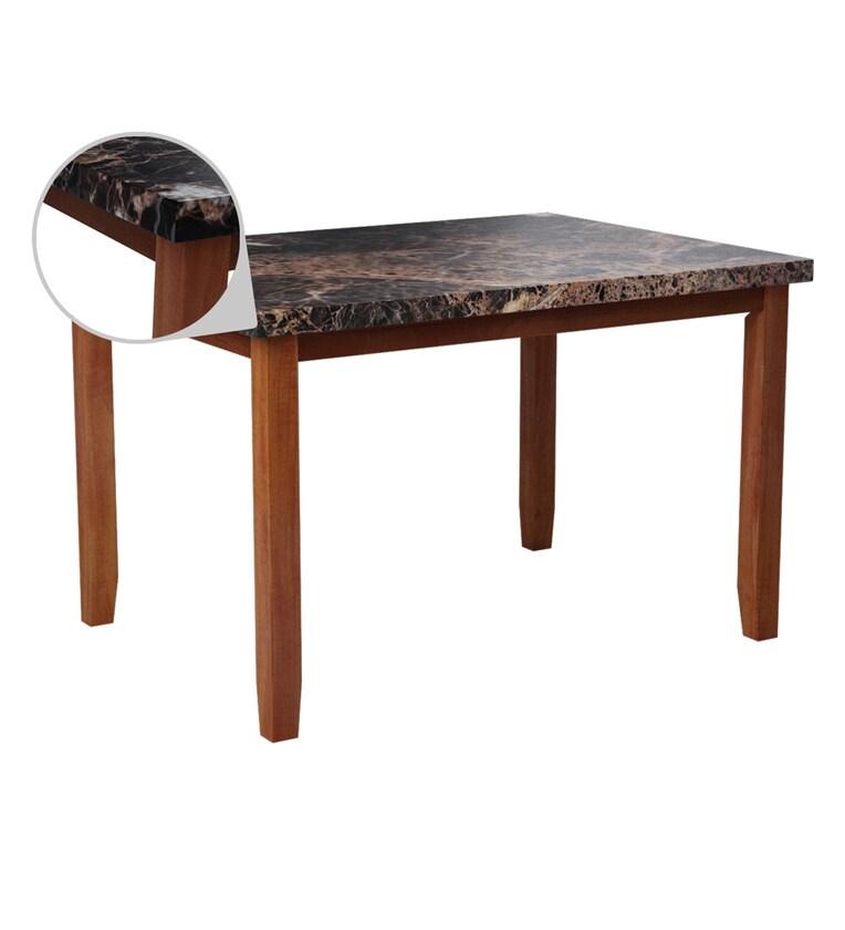 Solidwood 6 Seater Dining Set in Walnut Finish
