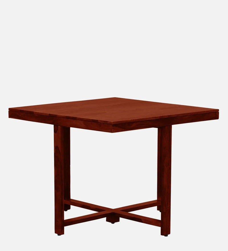 Sheesham Wood 4 Seater Dining Set In Scratch Resistant Honey Oak Finish
