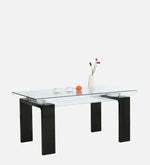 Glass Top 6 Seater Dining Set In Grey Colour